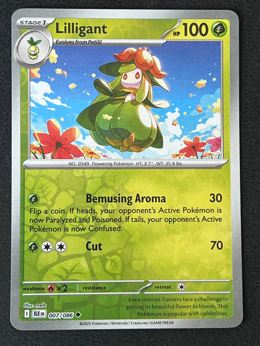 007/086 Lilligant - Pokémon Black Bolt Uncommon Reverse
