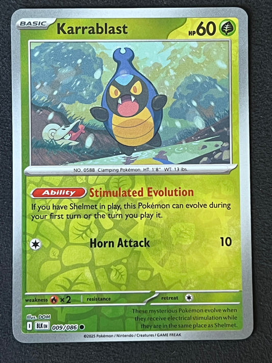 009/086 Karrablast - Pokémon Black Bolt Common Reverse