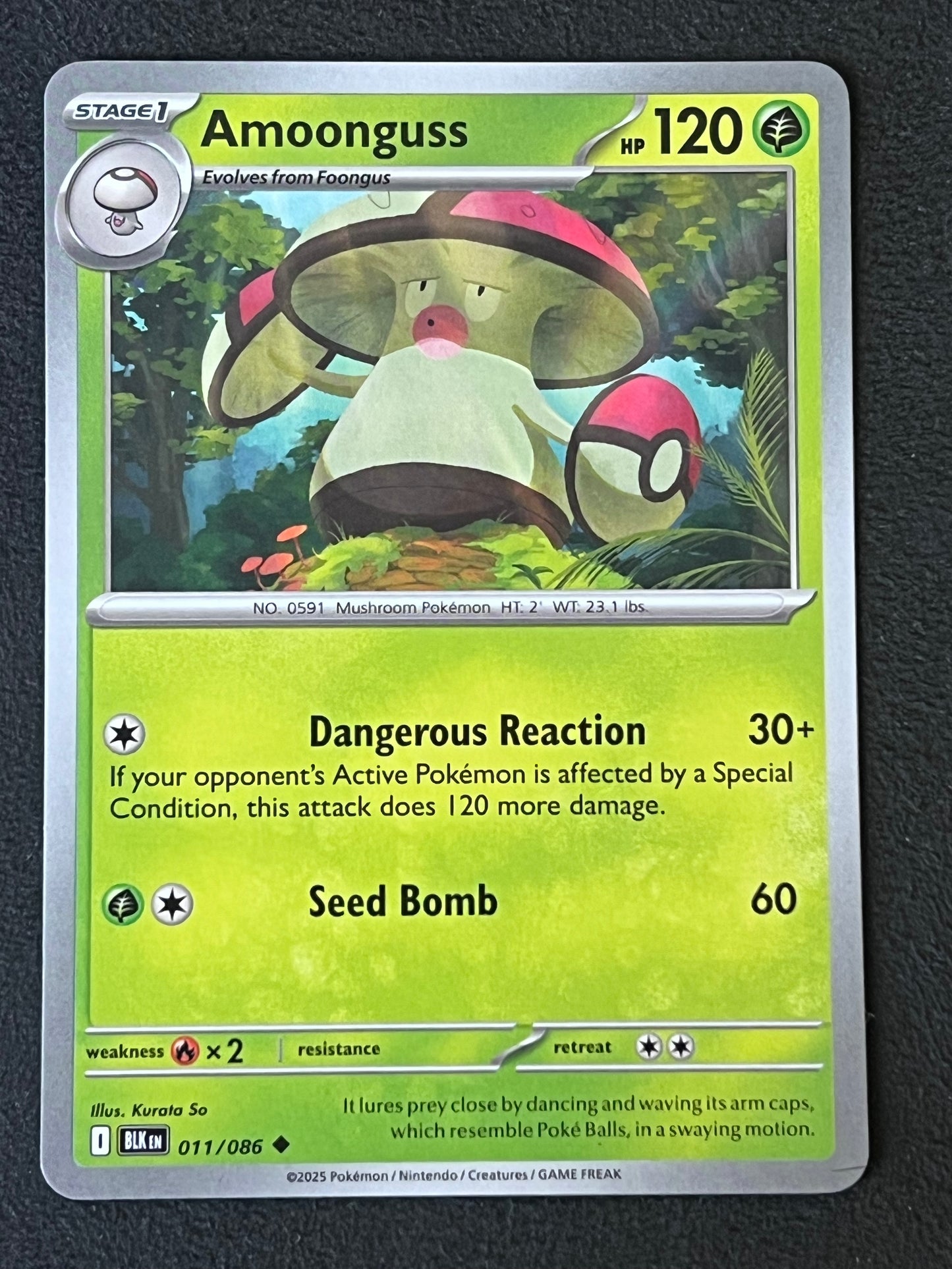 011/086 Amoonguss - Pokémon Black Bolt Uncommon