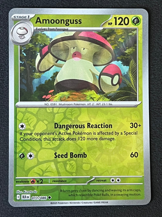 011/086 Amoonguss - Pokémon Black Bolt Uncommon Reverse