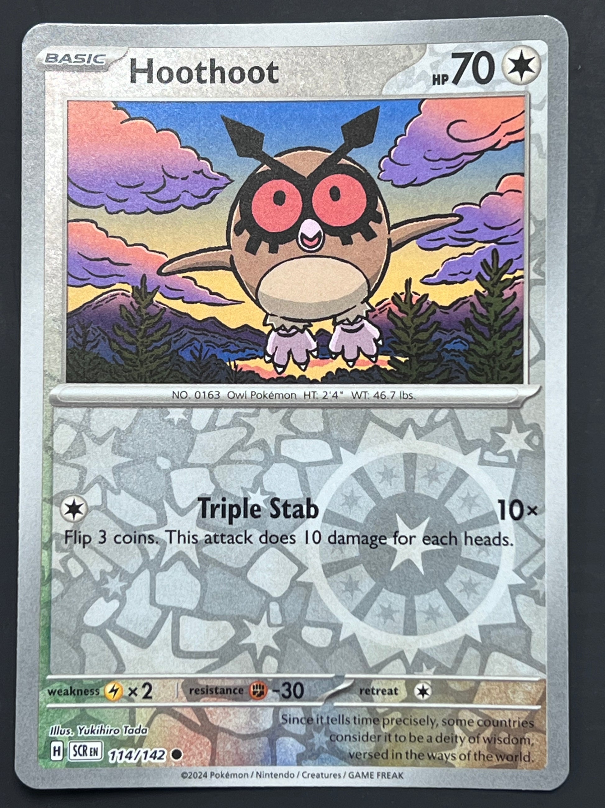 hoothoot pokemon card 114/142 Hoothoot