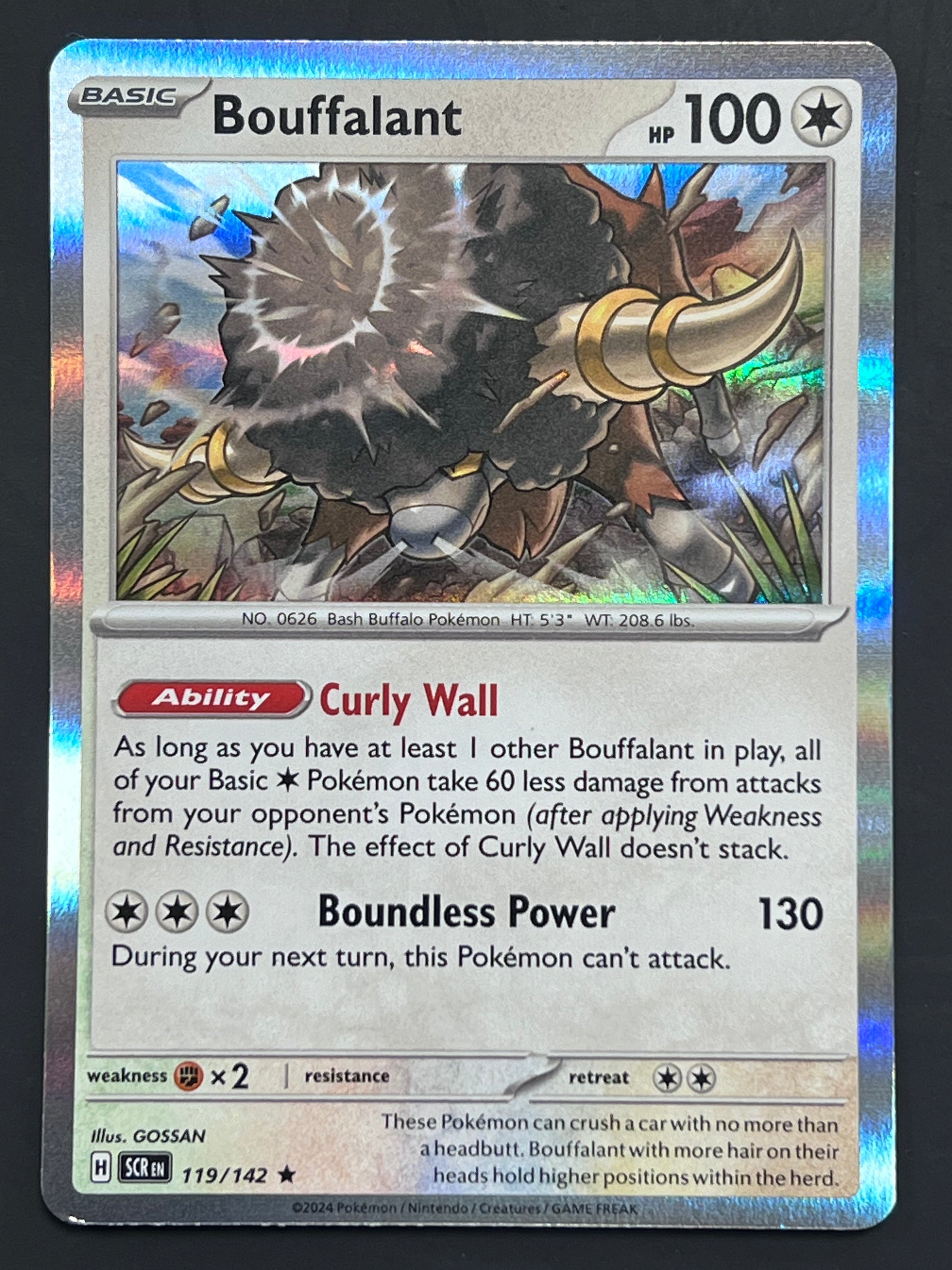 119/142 Bouffalant - Pokmon Stellar Crown Rare Holo Jarvvos 119/142 Bouffalant - Pokmon Stellar Crown Rare Holo Jarvvos