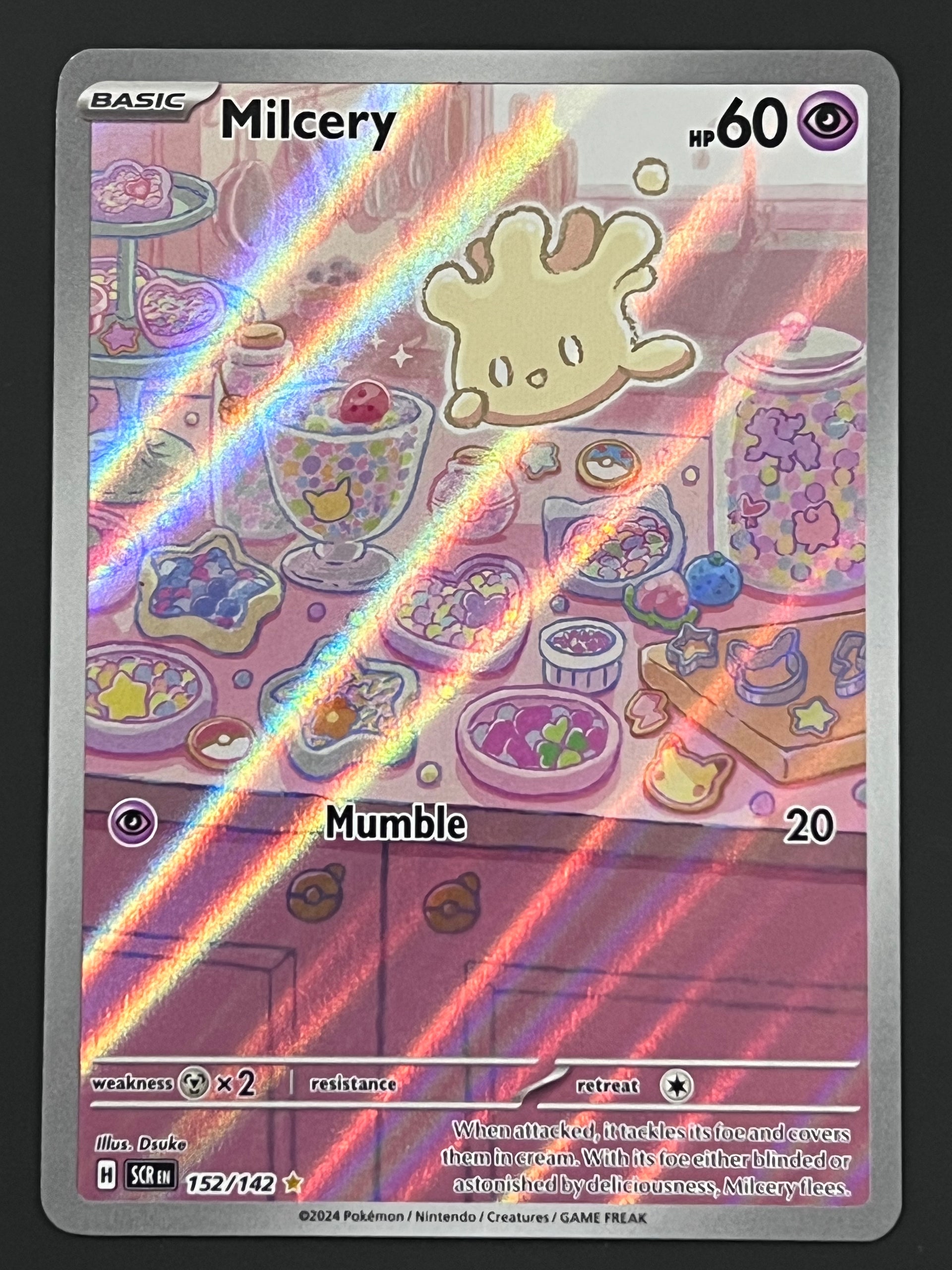 152/142 Milcery - Pokmon Stellar Crown Illustration Rare Jarvvos 152/142 Milcery - Pokmon Stellar Crown Illustration Rare Jarvvos