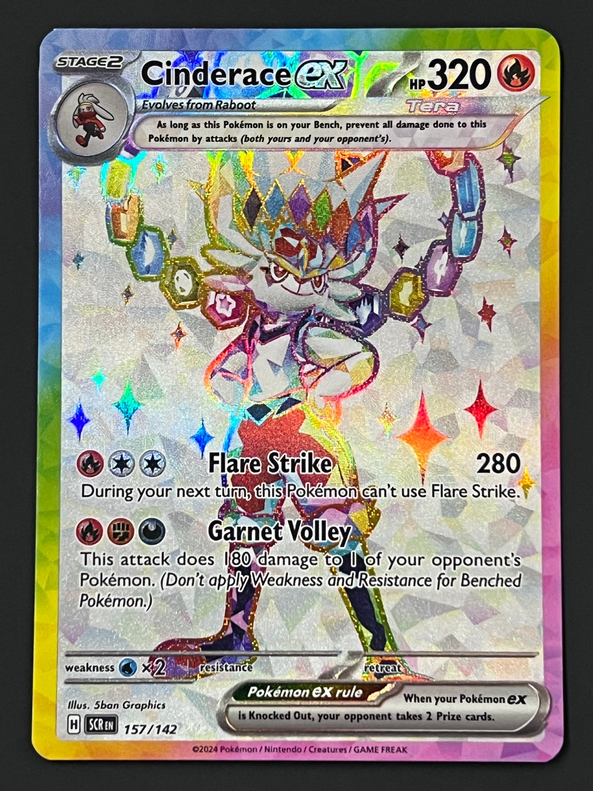157/142 Cinderace Ex - Pokmon Stellar Crown Ultra Rare Jarvvos 157/142 Cinderace Ex - Pokmon Stellar Crown Ultra Rare Jarvvos