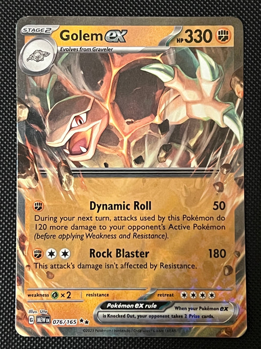076/165 Golem Ex - Pokémon 151 Double Rare
