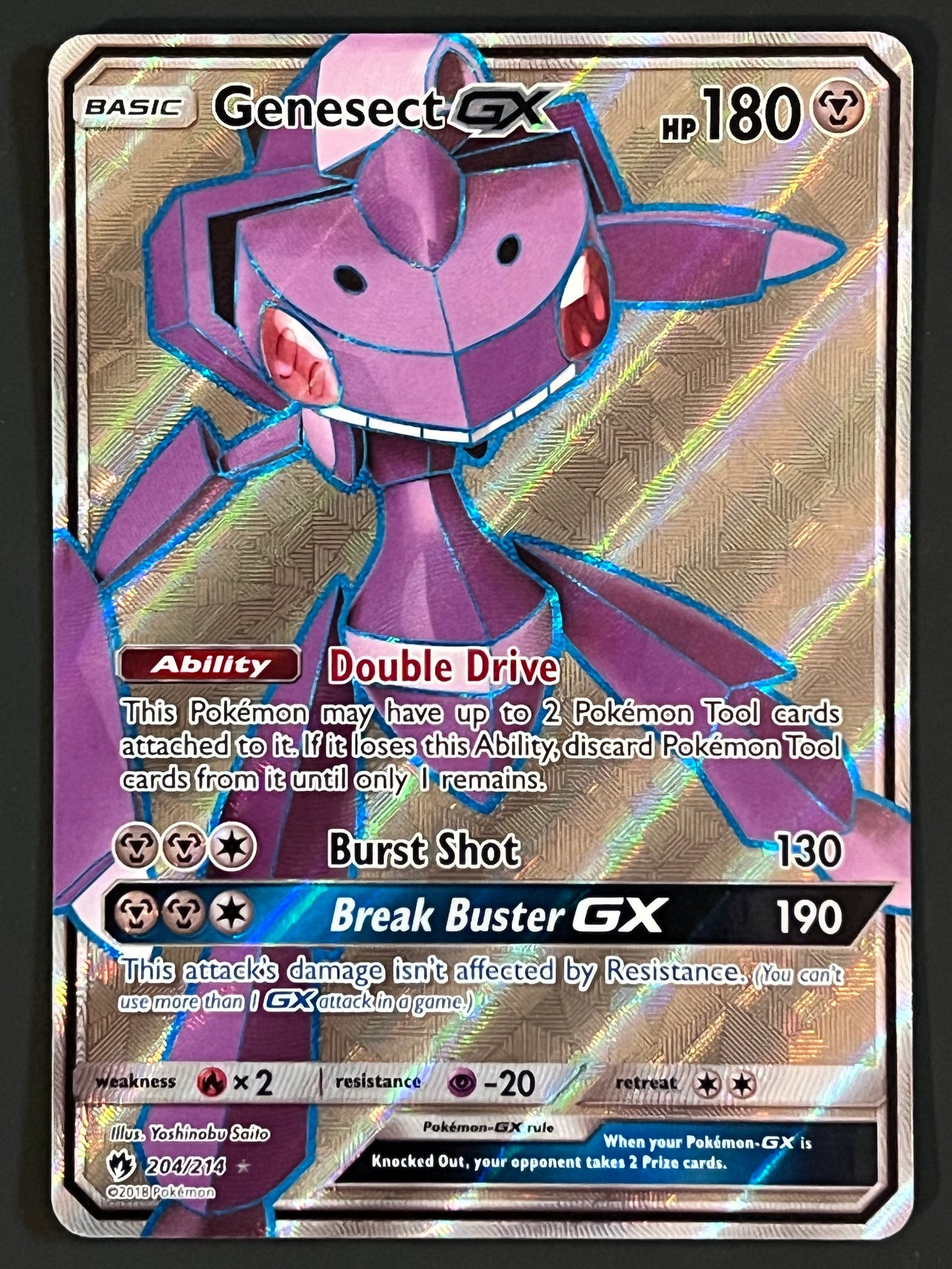 204/214 Genesect Gx - Pokémon Lost Thunder Full Art