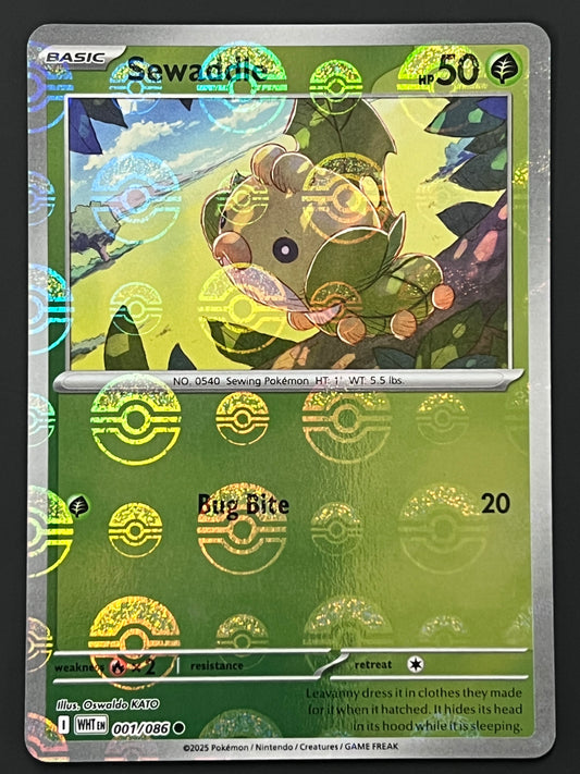 001/086 Sewaddle - Pokémon White Flare Common Reverse POKEBALL