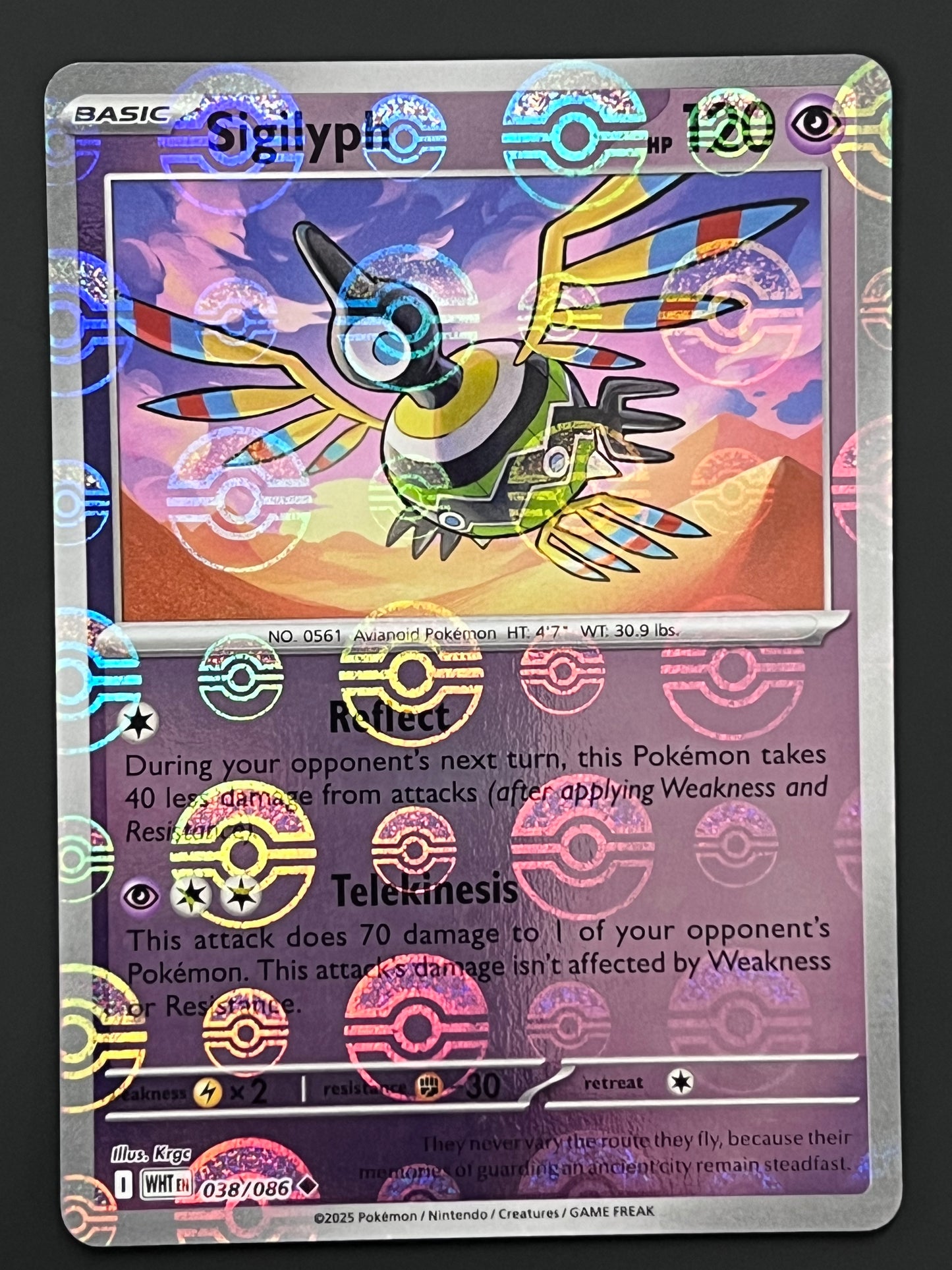 038/086 Sigilyph - Pokémon White Flare Uncommon Reverse POKEBALL