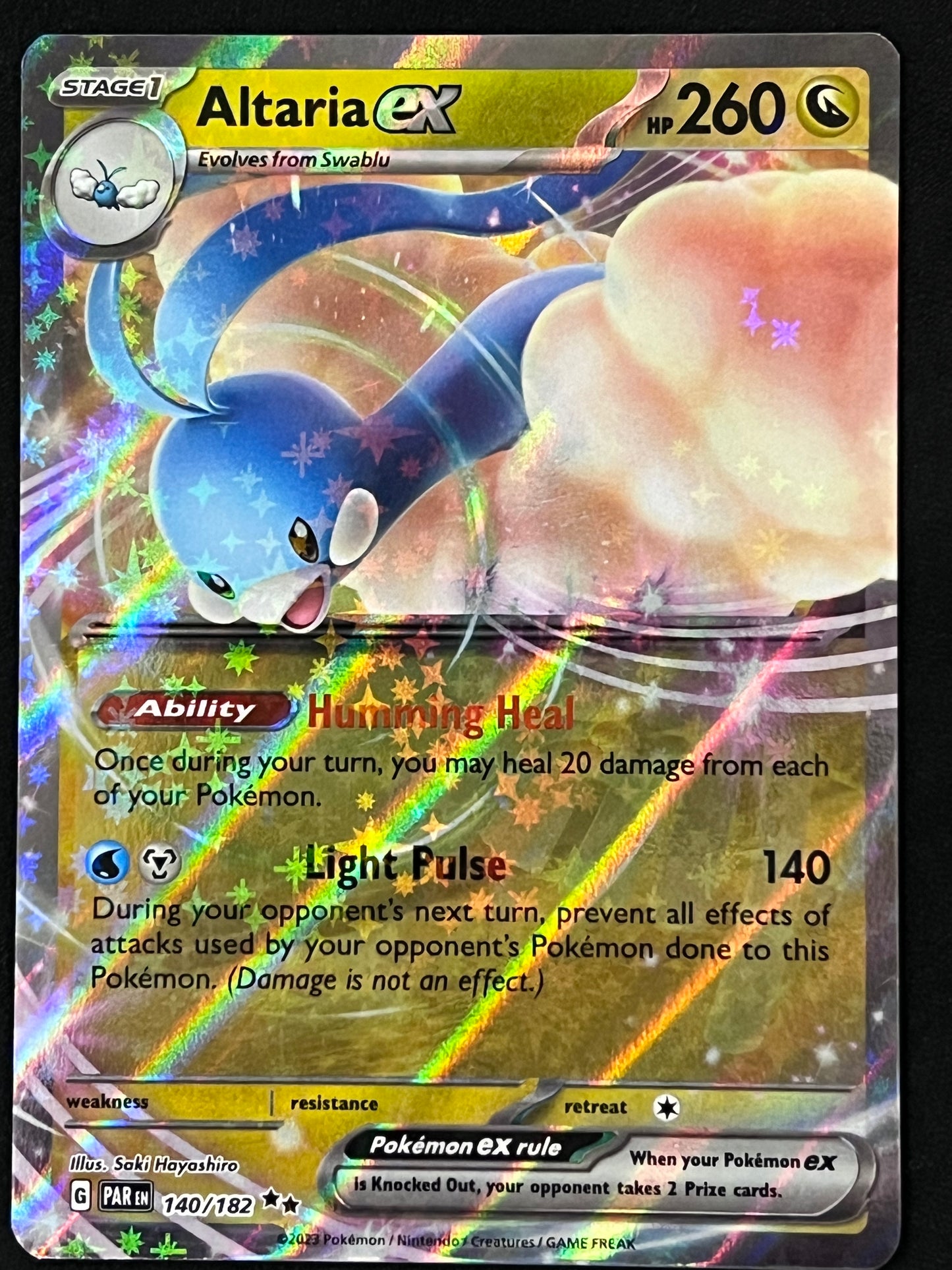 140/182 Altaria Ex - Pokémon Paradox Rift Double Rare
