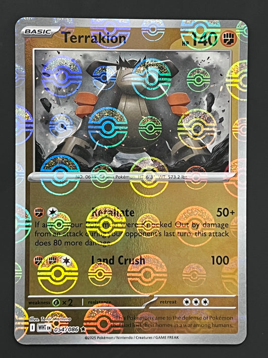 054/086 Terrakion - Pokémon White Flare Rare Reverse POKEBALL