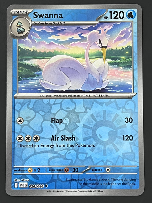 026/086 Swanna - Pokémon White Flare Uncommon Reverse
