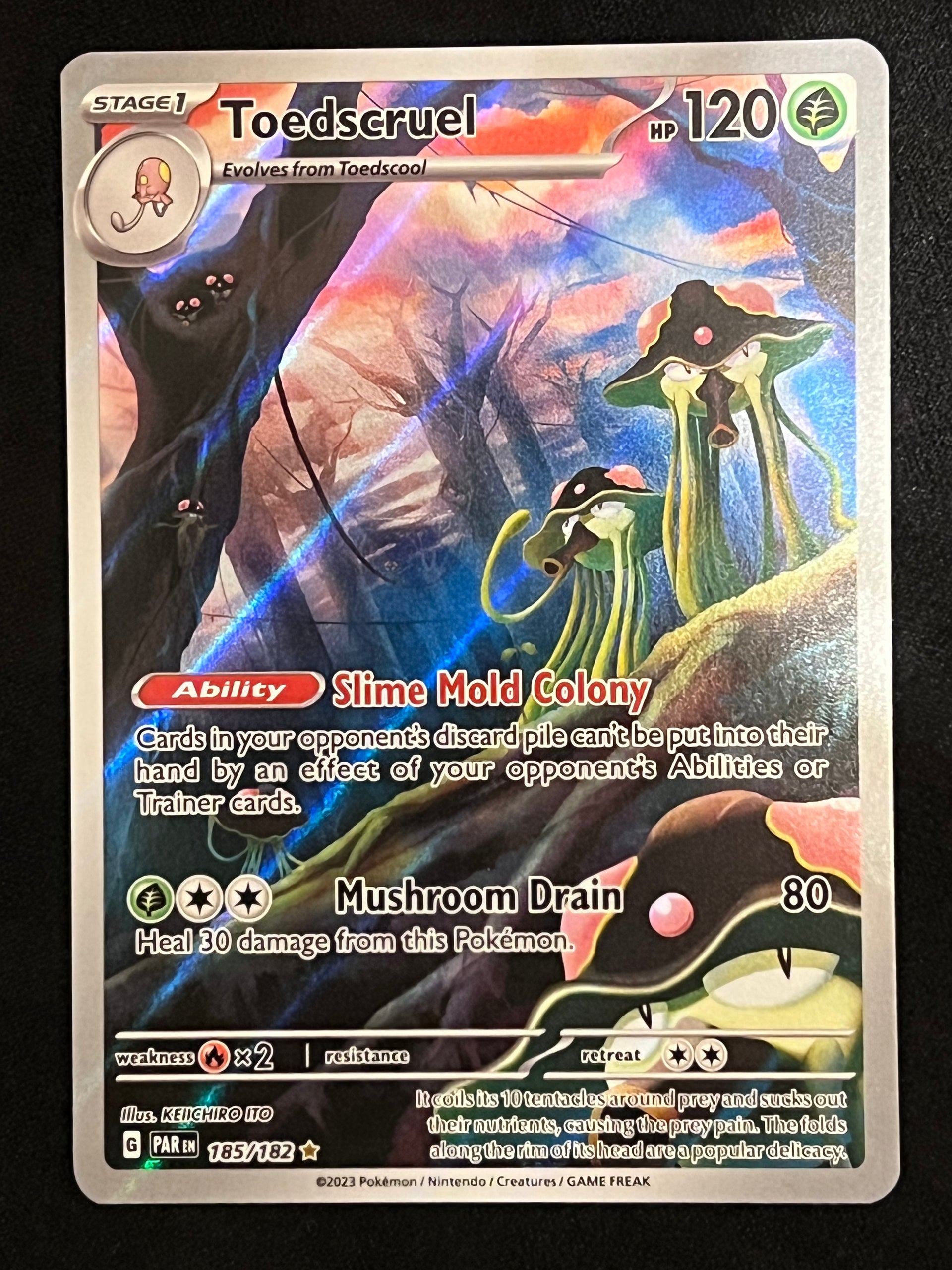 toedscruel pokemon card 185/182 Toedscruel