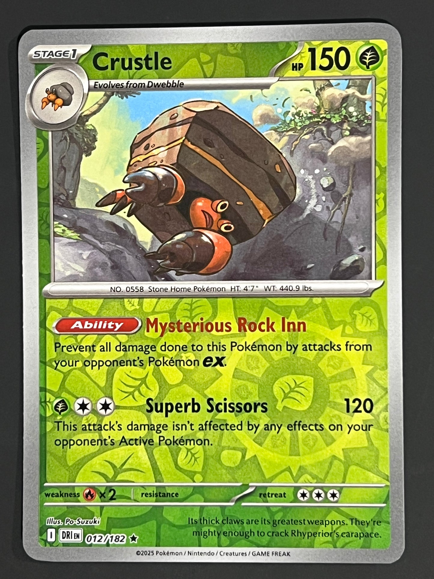 012/182 Crustle - Pokémon Destined Rivals Rare Reverse