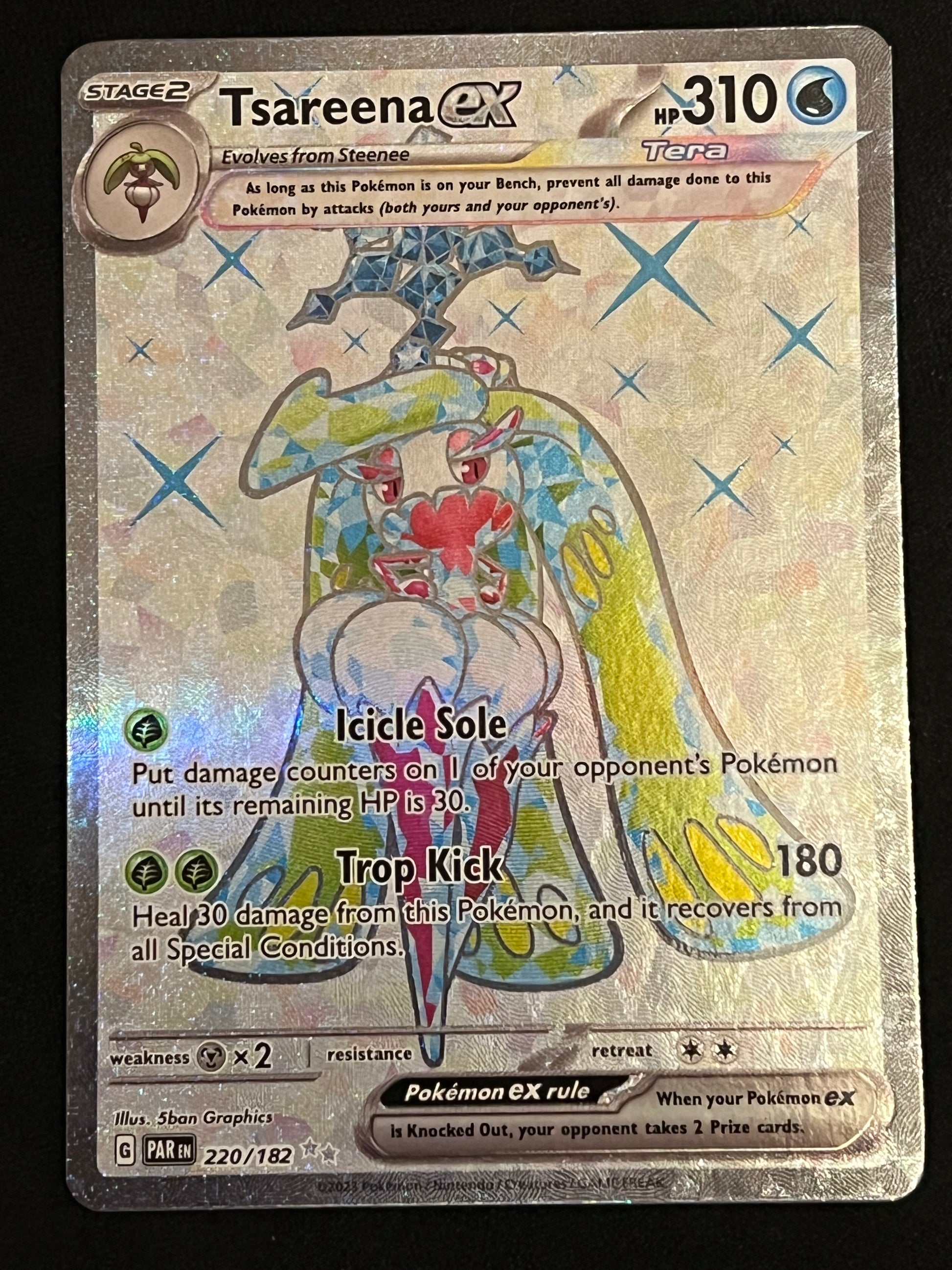 tsareena ex pokemon card value 220/182 Tsareena Ex