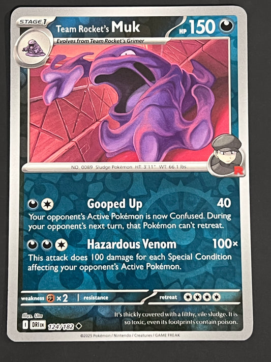 124/182 Team Rocket’s Muk - Pokémon Destined Rivals Uncommon Reverse