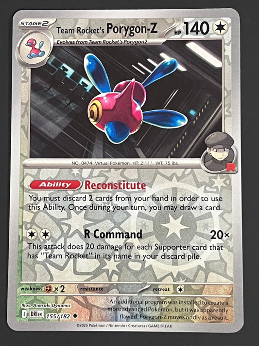 155/182 Team Rocket’s Porygon-Z - Pokémon Destined Rivals Uncommon Reverse