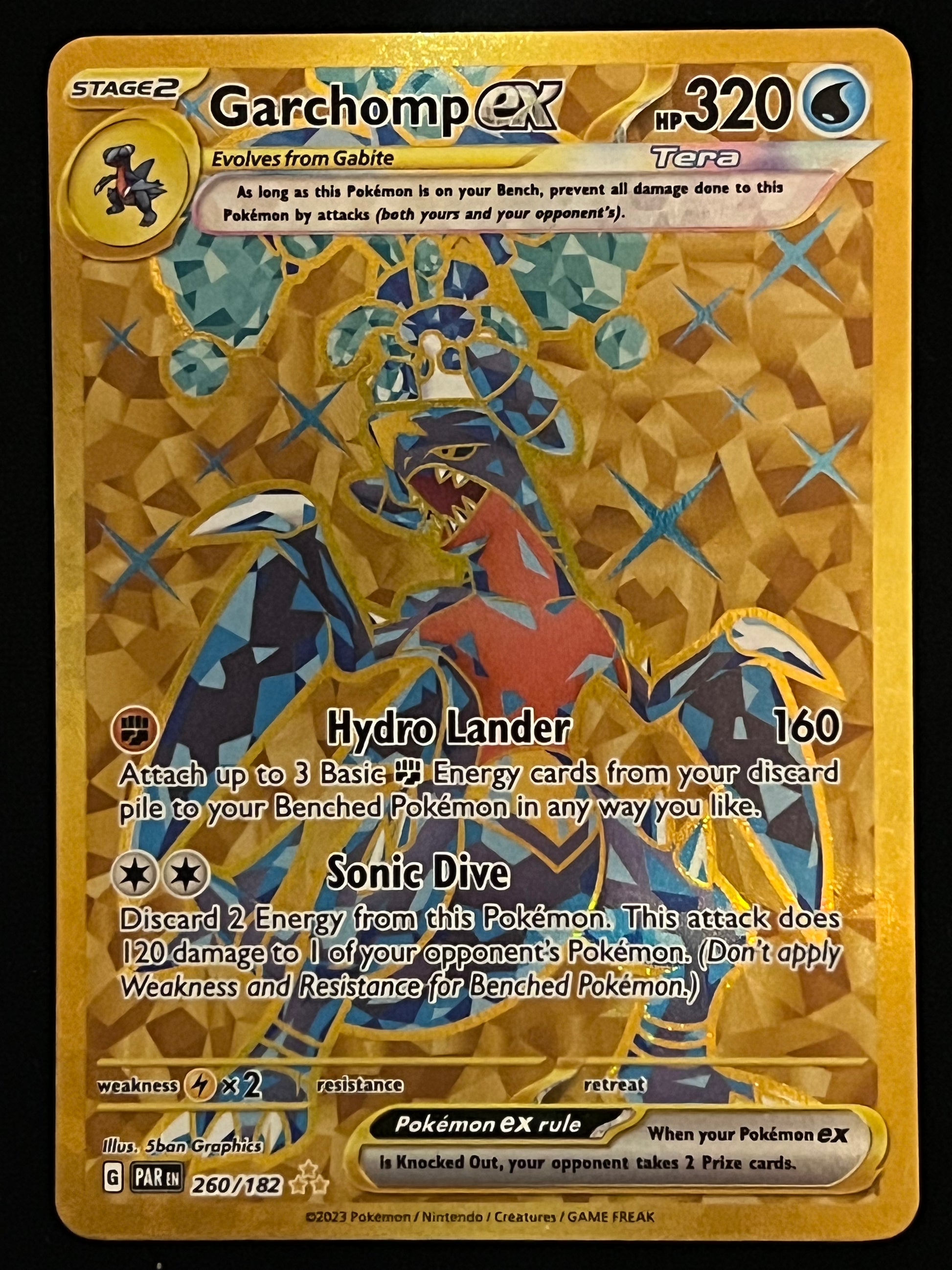 rare garchomp card 260/182 Garchomp ex