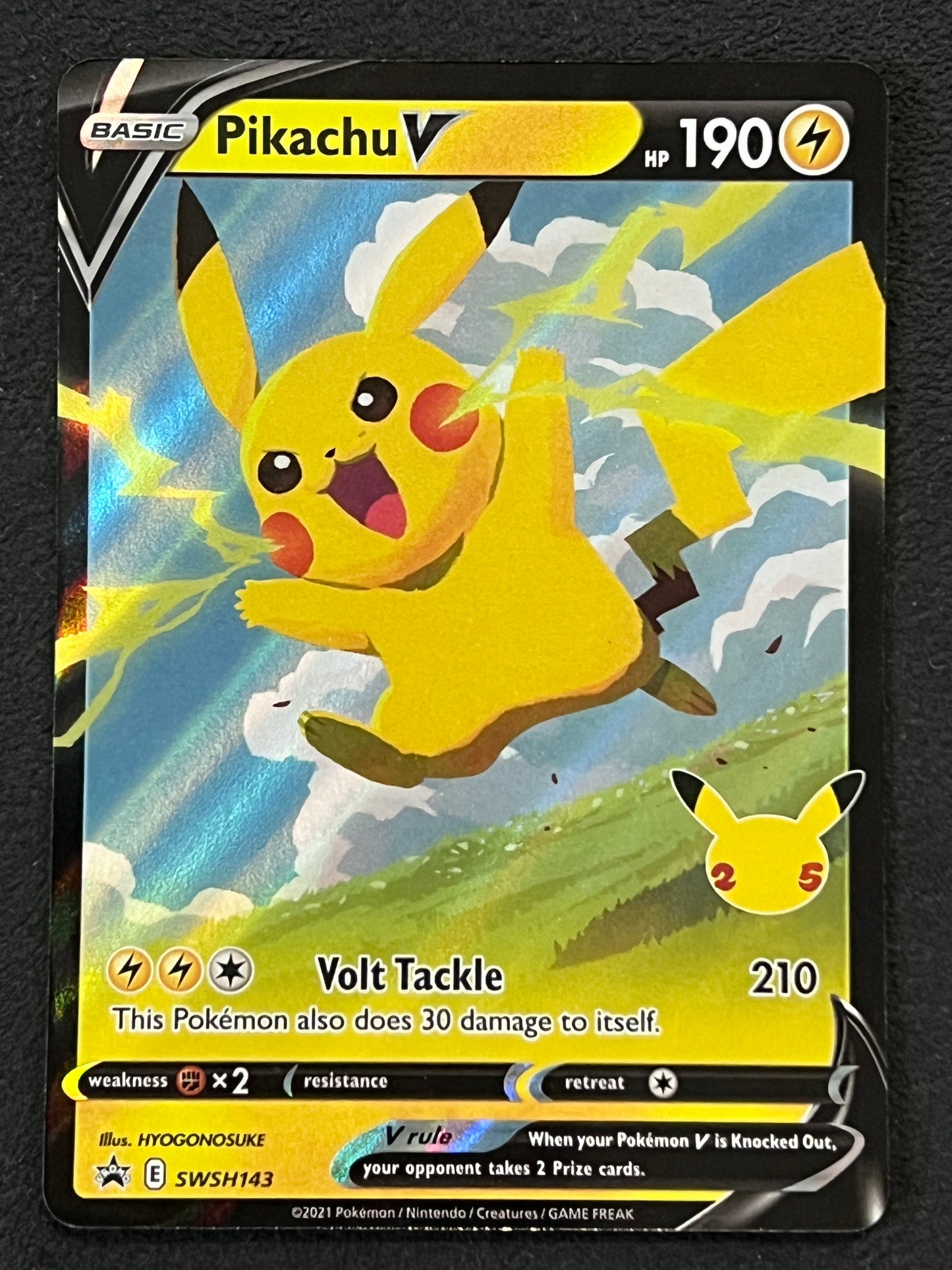 SWSH143 Pikachu V - Black Star Promo