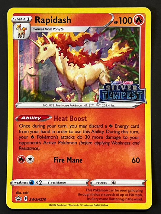 SWSH270 Rapidash - Stamped Black Star Promo