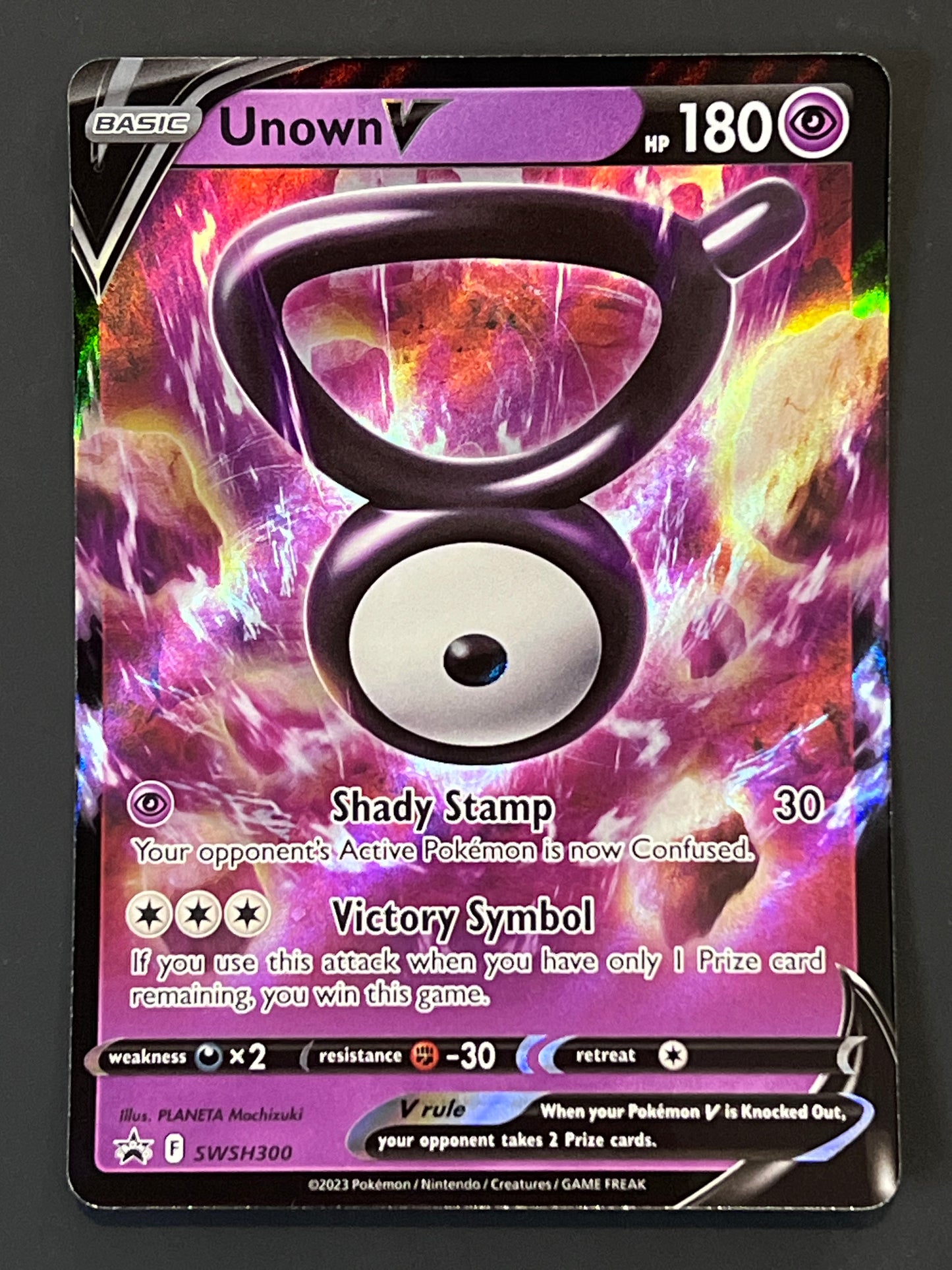 SWSH300 Unown V - Black Star Promo