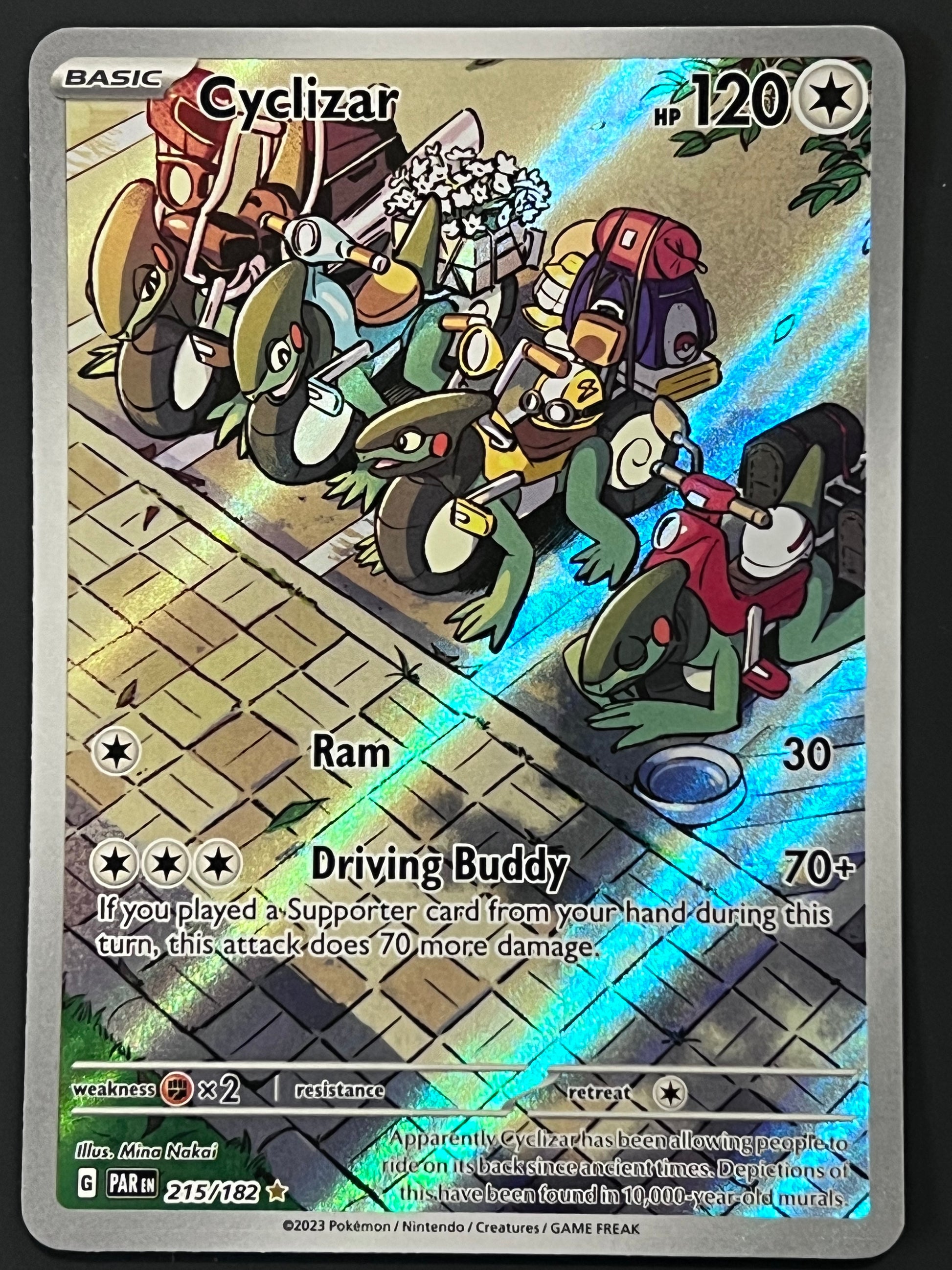 215/182 Cyclizar - Pokmon Paradox Rift Illustration Rare Jarvvos 215/182 Cyclizar - Pokmon Paradox Rift Illustration Rare Jarvvos
