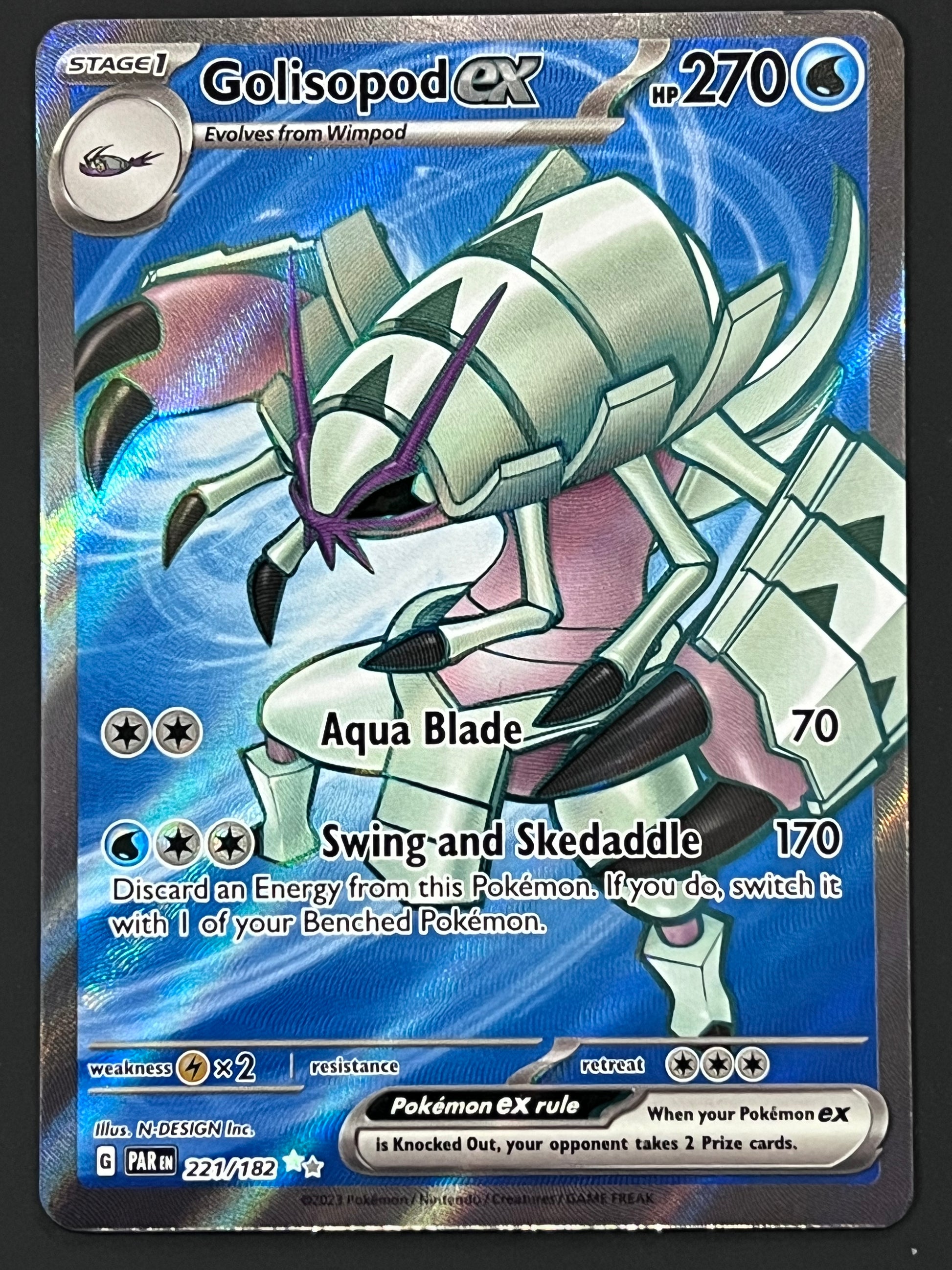 221/182 Golisopod Ex - Pokmon Paradox Rift Ultra Rare Jarvvos 221/182 Golisopod Ex - Pokmon Paradox Rift Ultra Rare Jarvvos