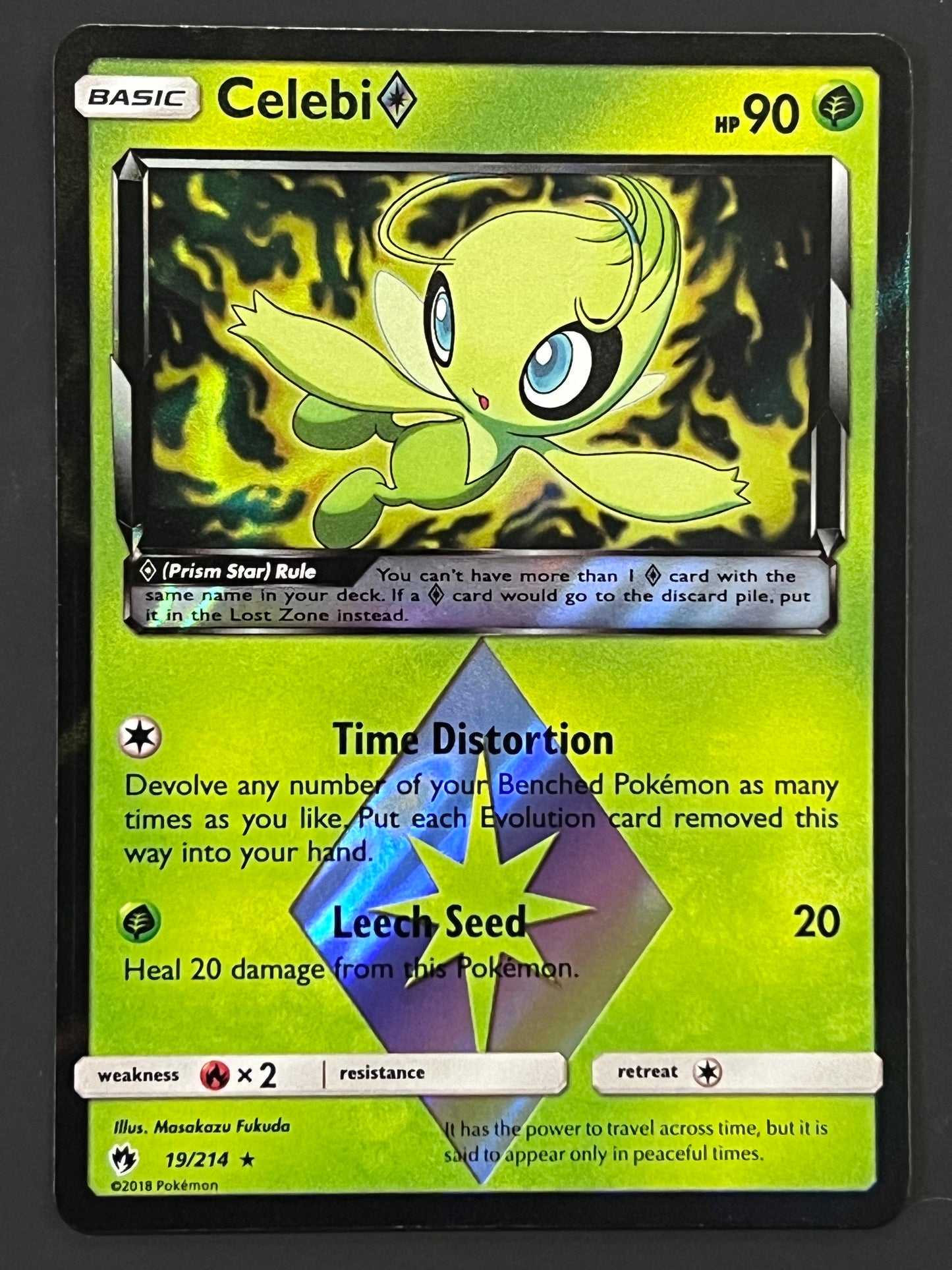 019/214 Celebi - Lost Thunder Rare Prism Holo