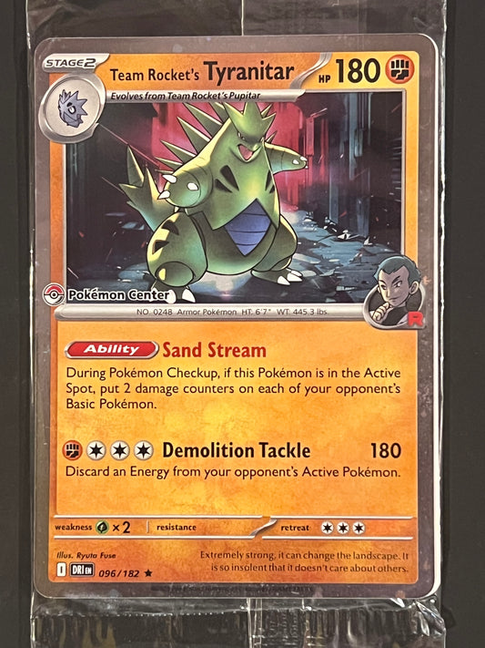 096/182 Team Rocket’s Tyranitar (STAMPED) (SEALED) - PC Stamped Destined Rivals Promo