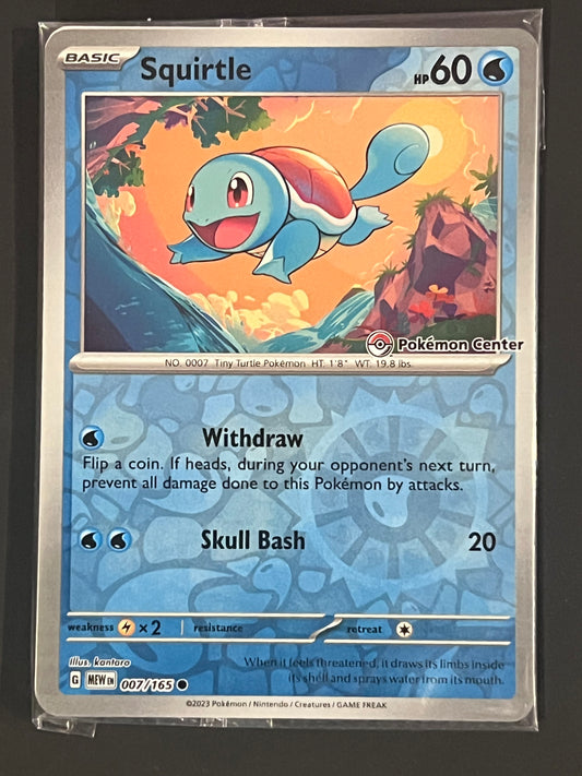 007/165 Squirtle (STAMPED) (SEALED) - PC Stamped 151 Promo