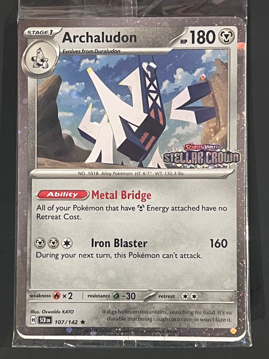107/142 Archaludon (STAMPED) (SEALED) - Pokémon Stellar Crown Promo