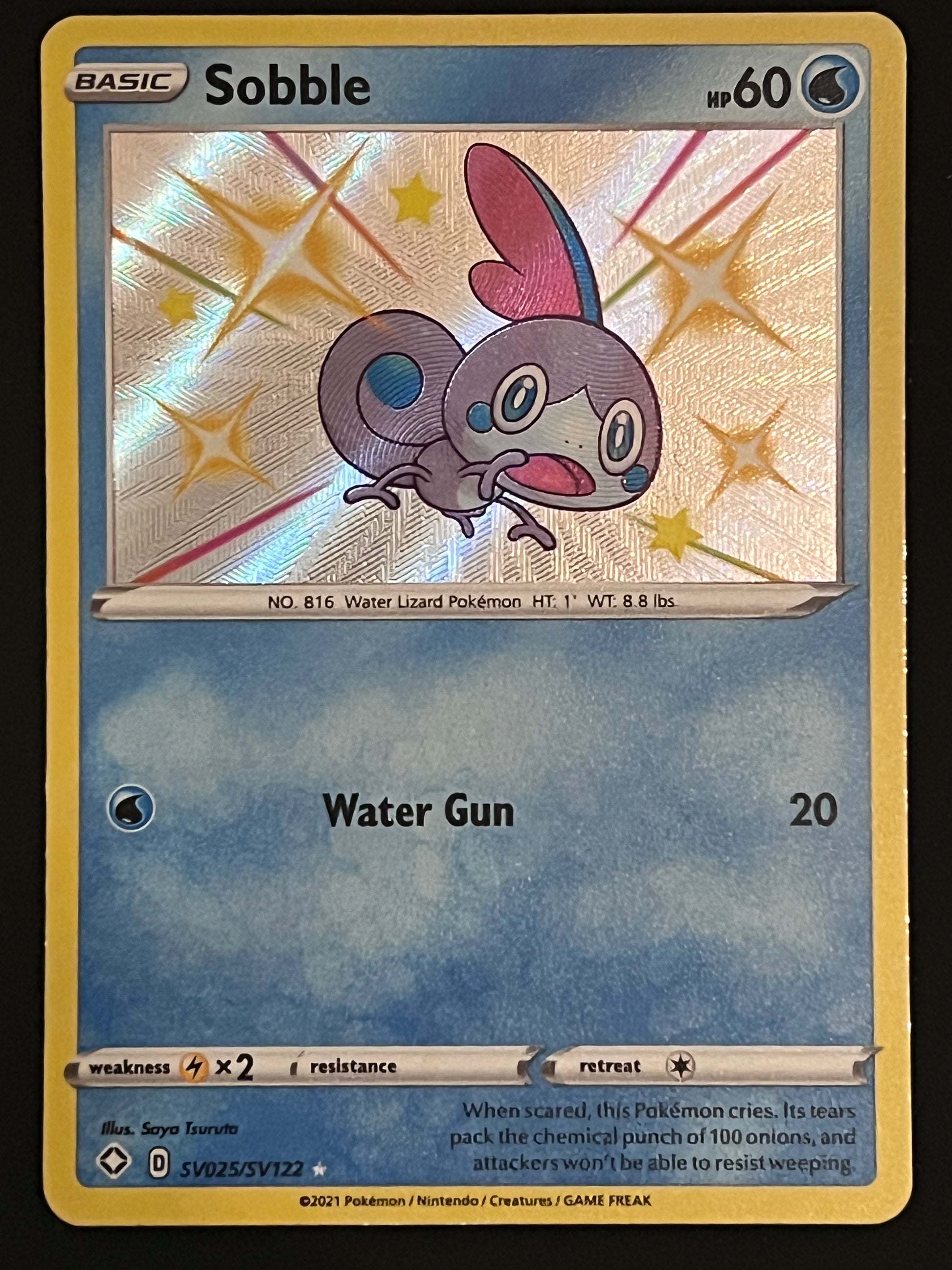 SV025/SV122 Sobble - Pokmon Shining Fates Shiny Rare Jarvvos SV025/SV122 Sobble - Pokmon Shining Fates Shiny Rare Jarvvos