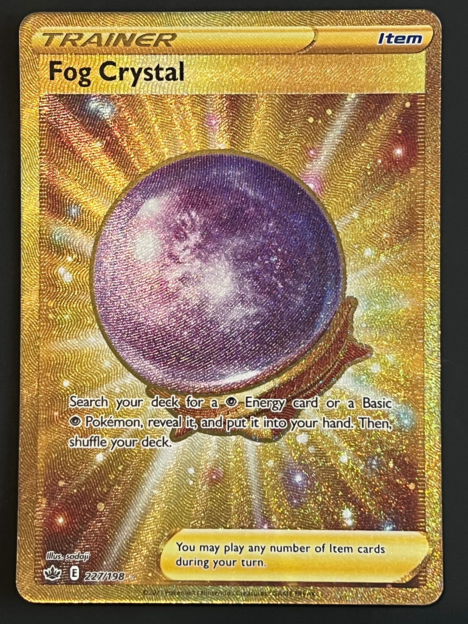 pokemon chilling reign gold cards 227/198 Fog Crystal