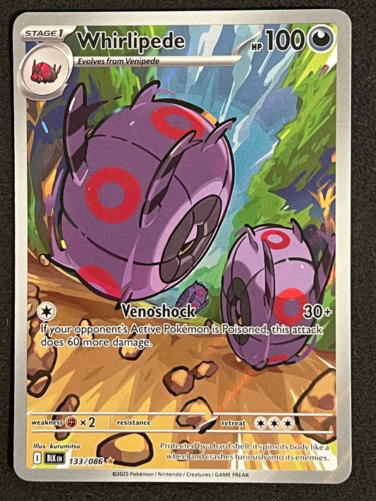 133/086 Whirlipede - Pokémon Black Bolt Illustration Rare