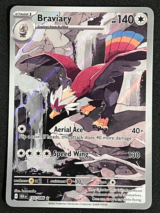 155/086 Braviary - Pokémon Black Bolt Illustration Rare