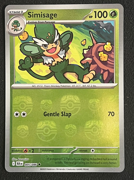 005/086 Simisage - Pokémon Black Bolt Uncommon Reverse MASTERBALL