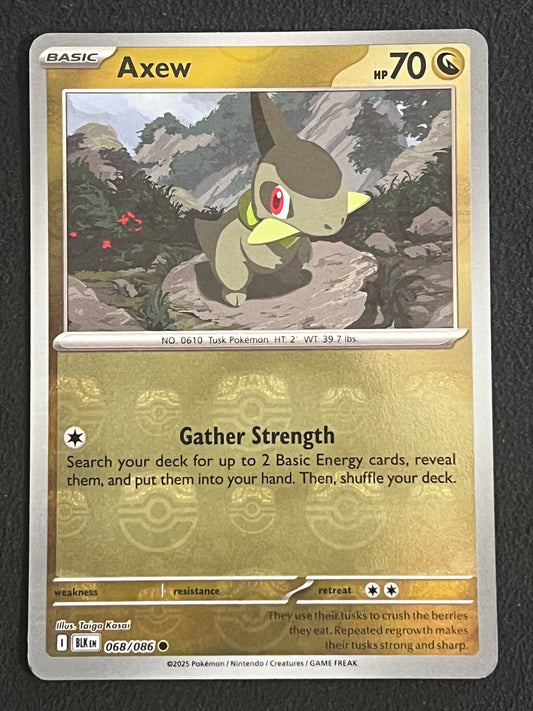 068/086 Axew - Pokémon Black Bolt Common Reverse MASTERBALL