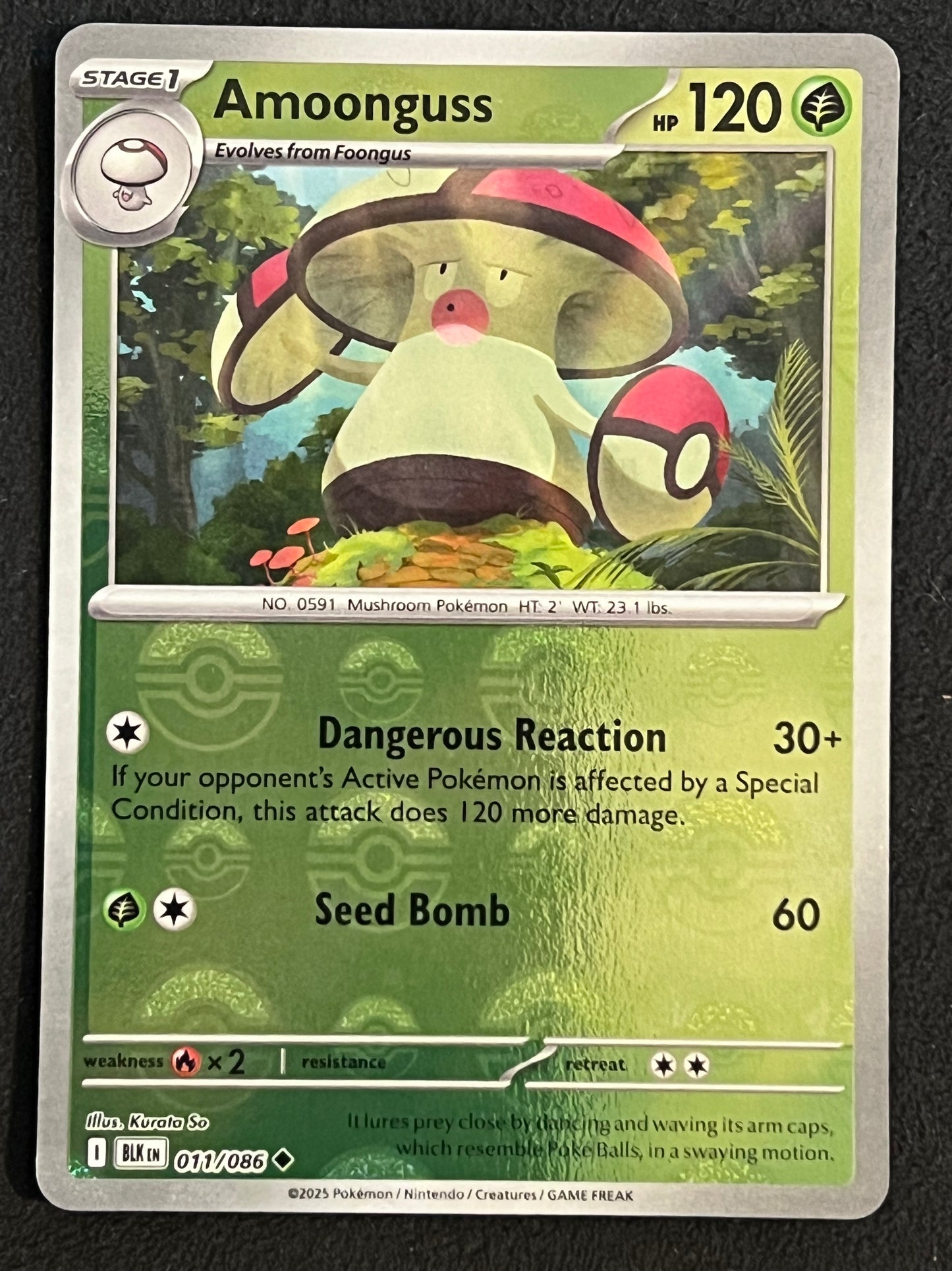 011/086 Amoonguss - Pokémon Black Bolt Uncommon Reverse POKEBALL