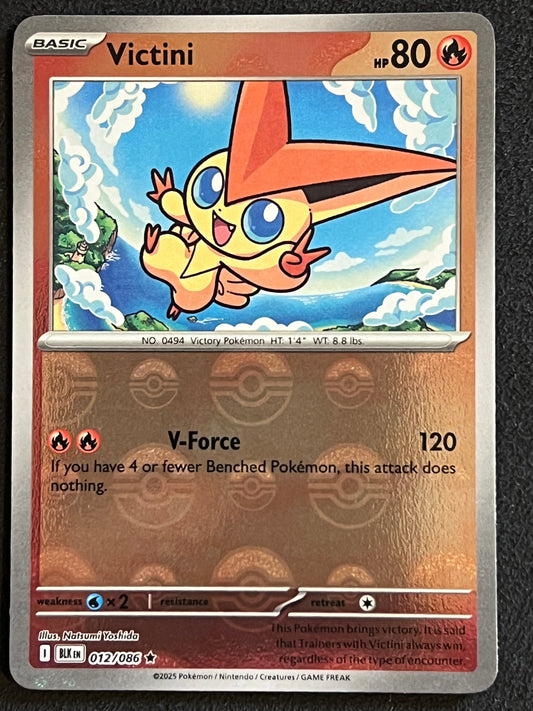 012/086 Victini - Pokémon Black Bolt Rare Reverse POKEBALL