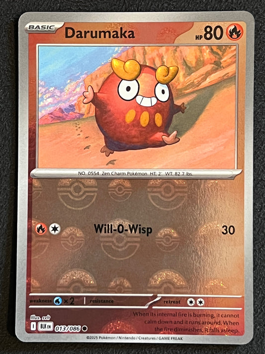 013/086 Darumaka - Pokémon Black Bolt Common Reverse POKEBALL