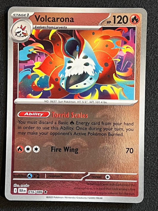 016/086 Volcarona - Pokémon Black Bolt Rare Reverse POKEBALL