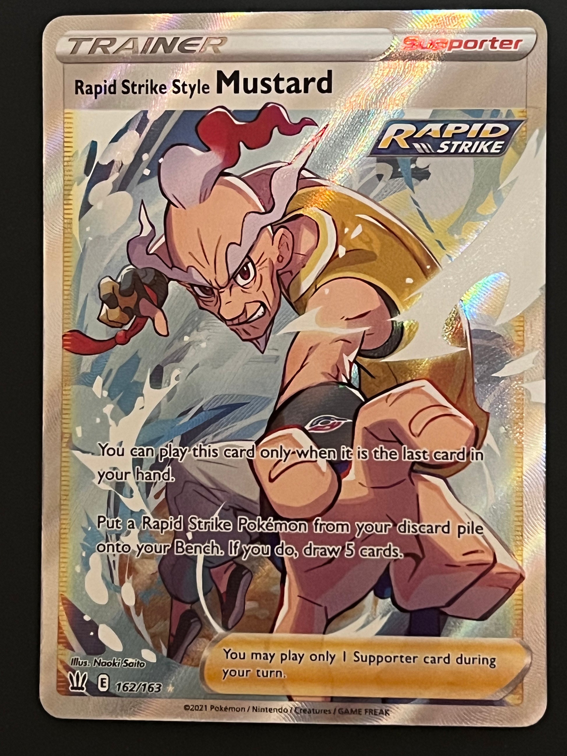 pokemon mustard card 162/163 Rapid Strike Style Mustard