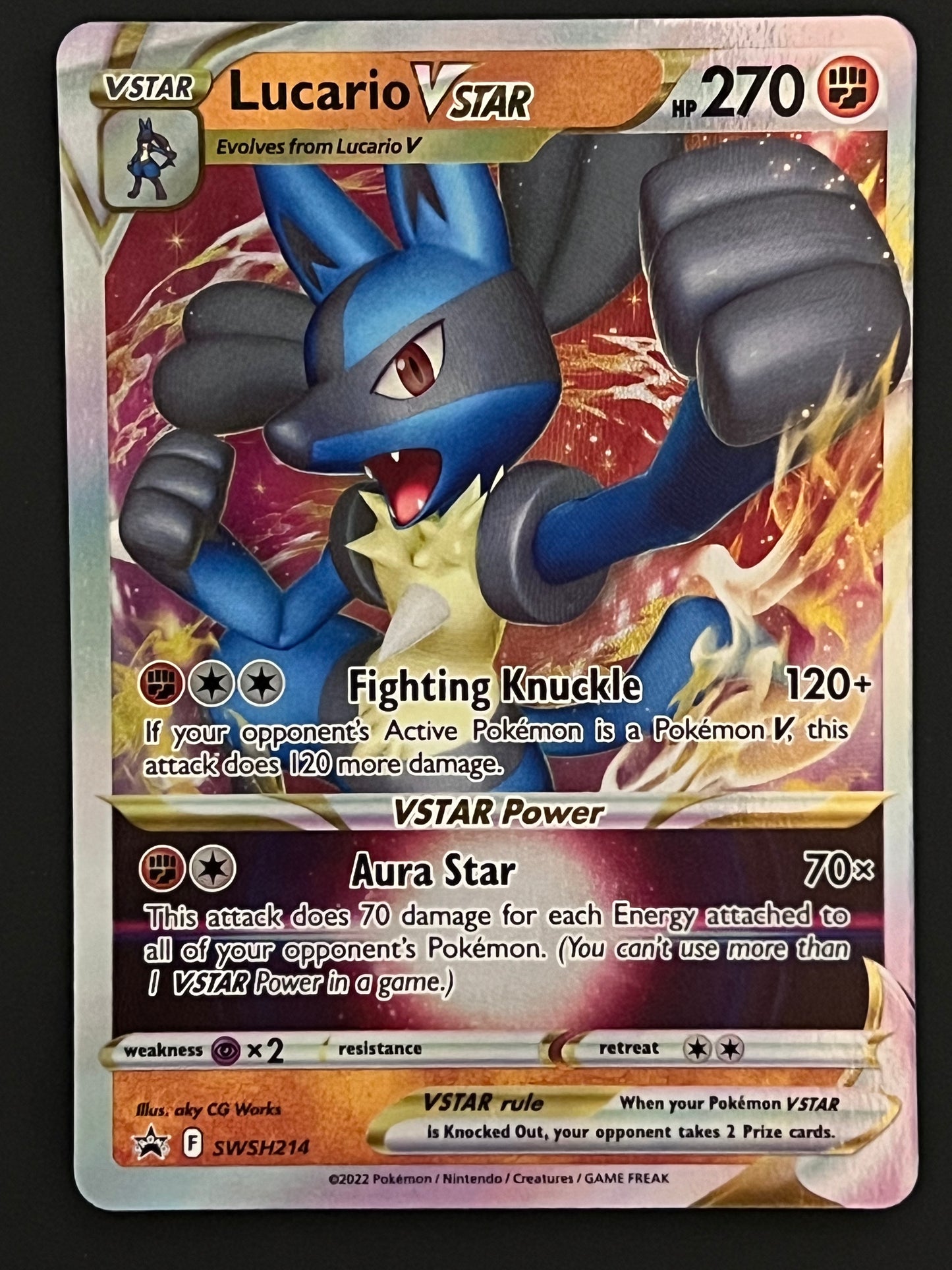 Lucario VStar - SWSH214 Holo Promo Black Star