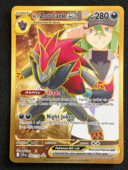 189/159 N’s Zoroark Ex - Pokémon Journey Together Hyper Rare