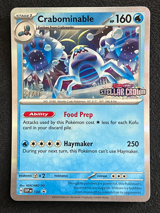 SVP134 Crabominable (STAFF) - Stamped Black Star Promo