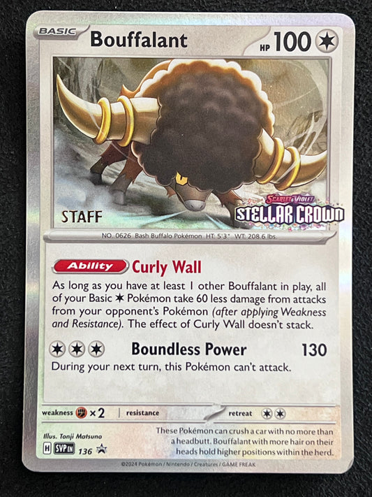 SVP136 Bouffalant (STAFF) - Stamped Black Star Promo