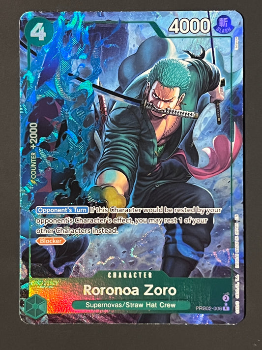 PRB02-006 Roronoa Zoro - One Piece The Best Vol. 2 Rare Alt Art