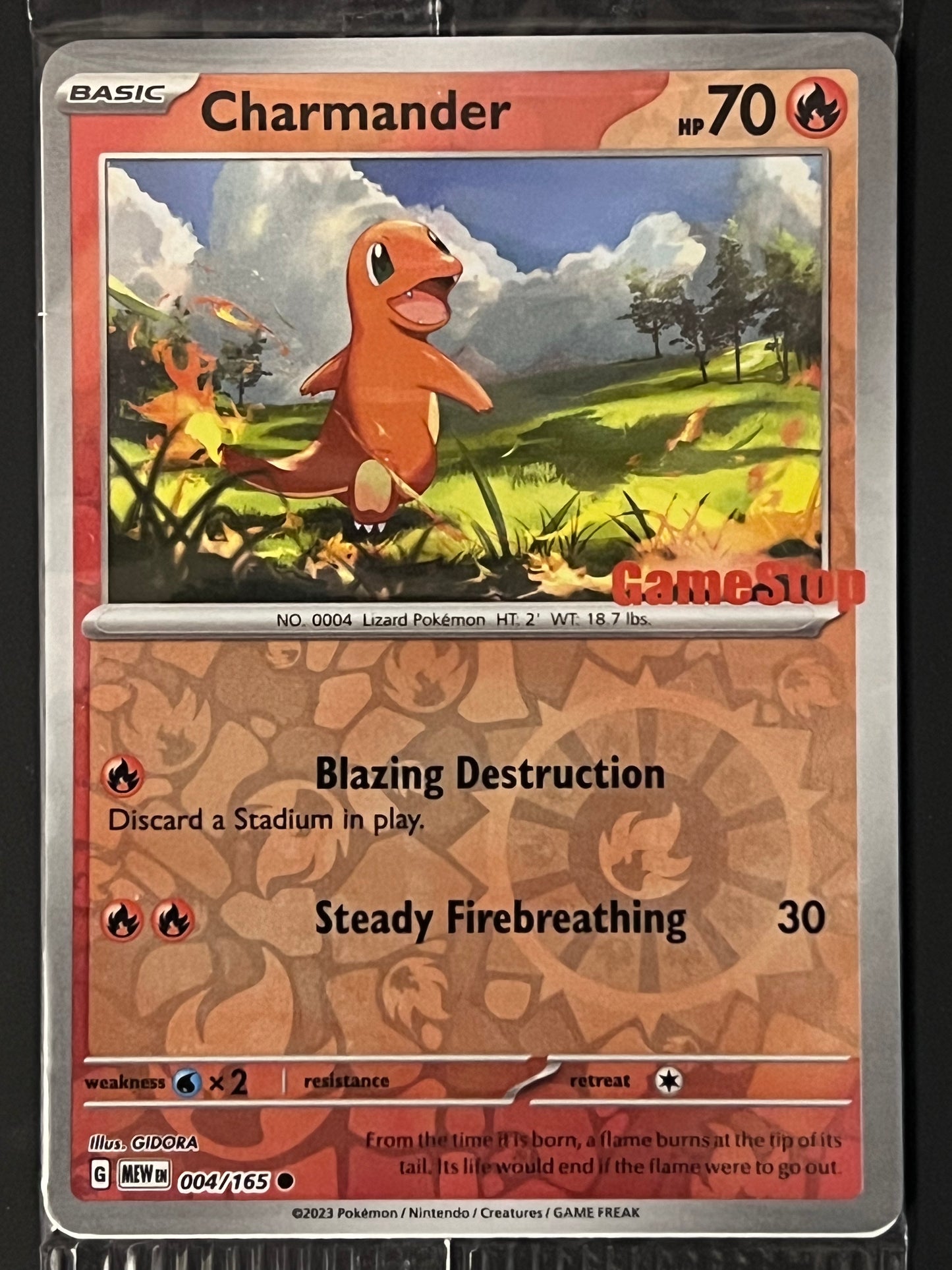 004/165 Charmander (STAMPED) (SEALED) - Pokémon 151 GameStop Promo