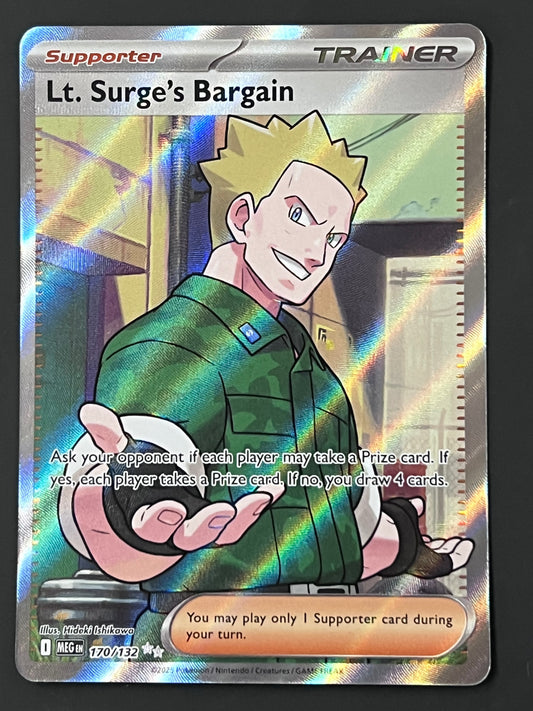 170/132 Lt. Surge’s Bargain - Pokémon Mega Evolution Base Ultra Rare