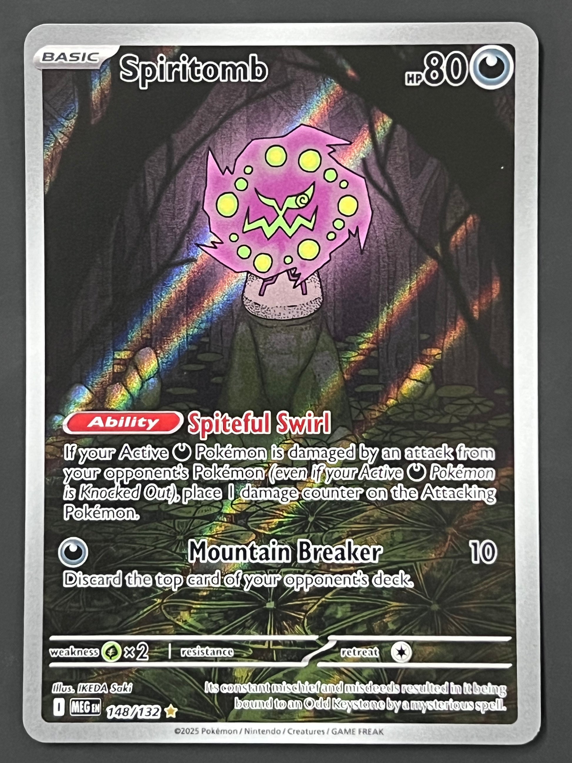 shiny spiritomb pokemon card 148/132 Spiritomb