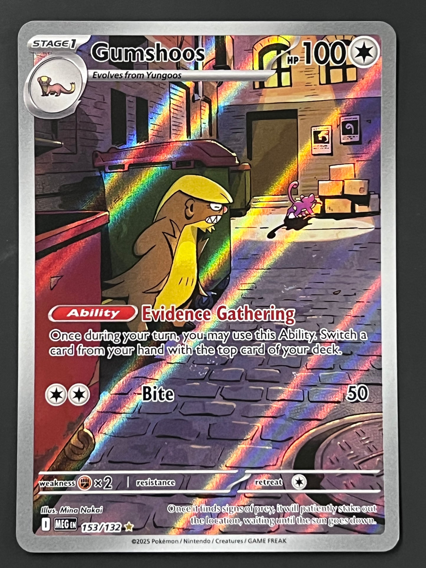 153/132 Gumshoos - Pokémon Mega Evolution Base Illustration Rare